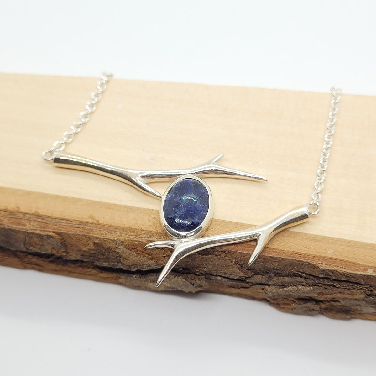 Ontario sodalite and branch necklace