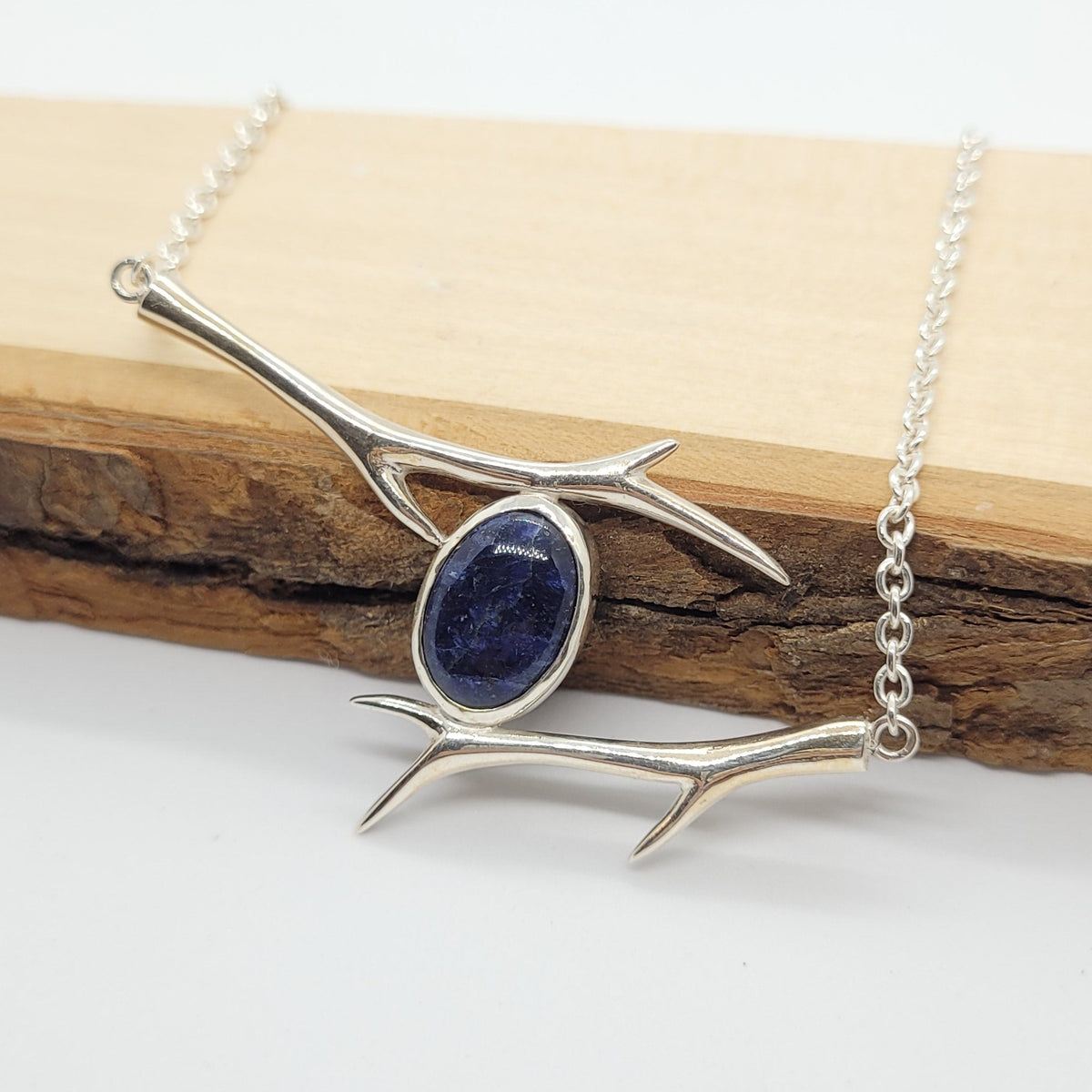 Ontario sodalite and branch necklace