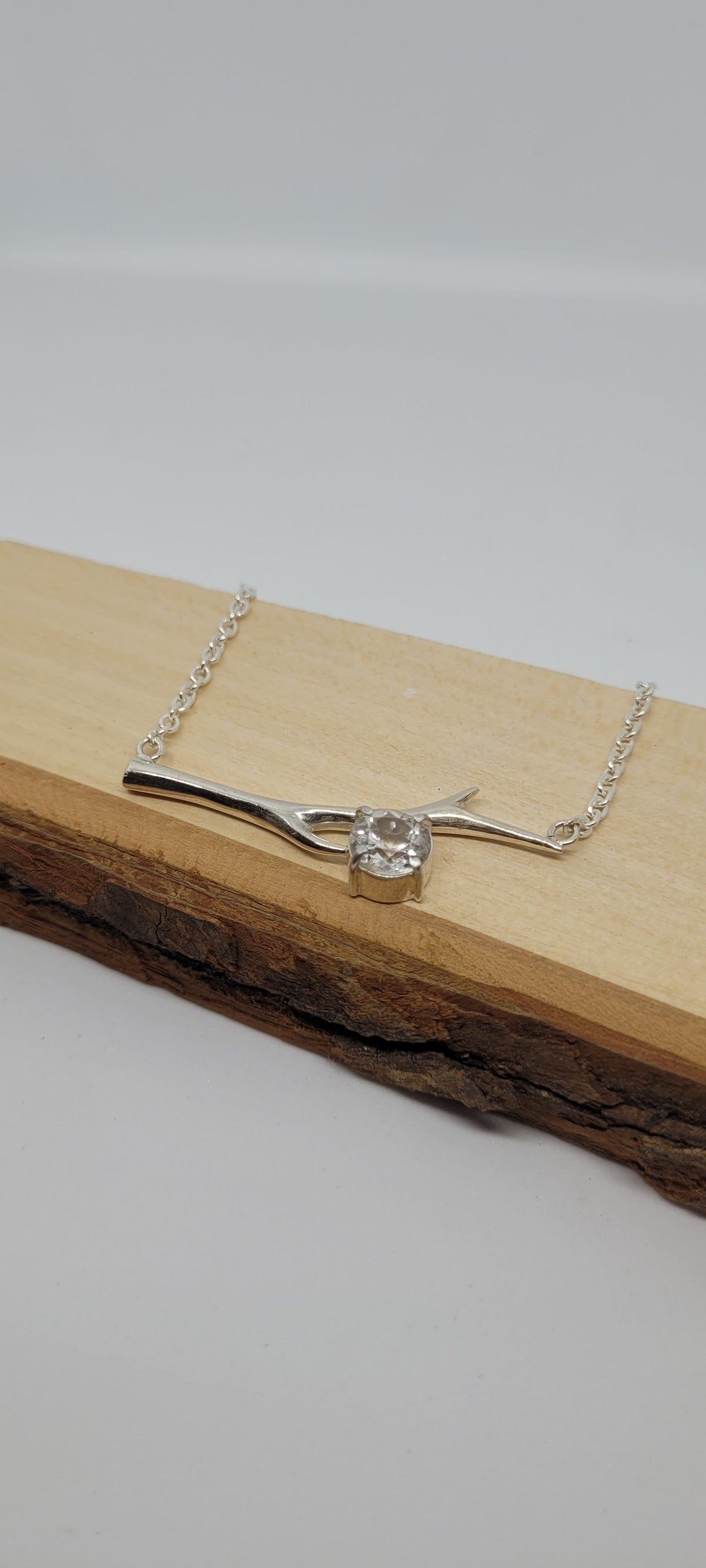Collier branches et cristal du Lac St Jean