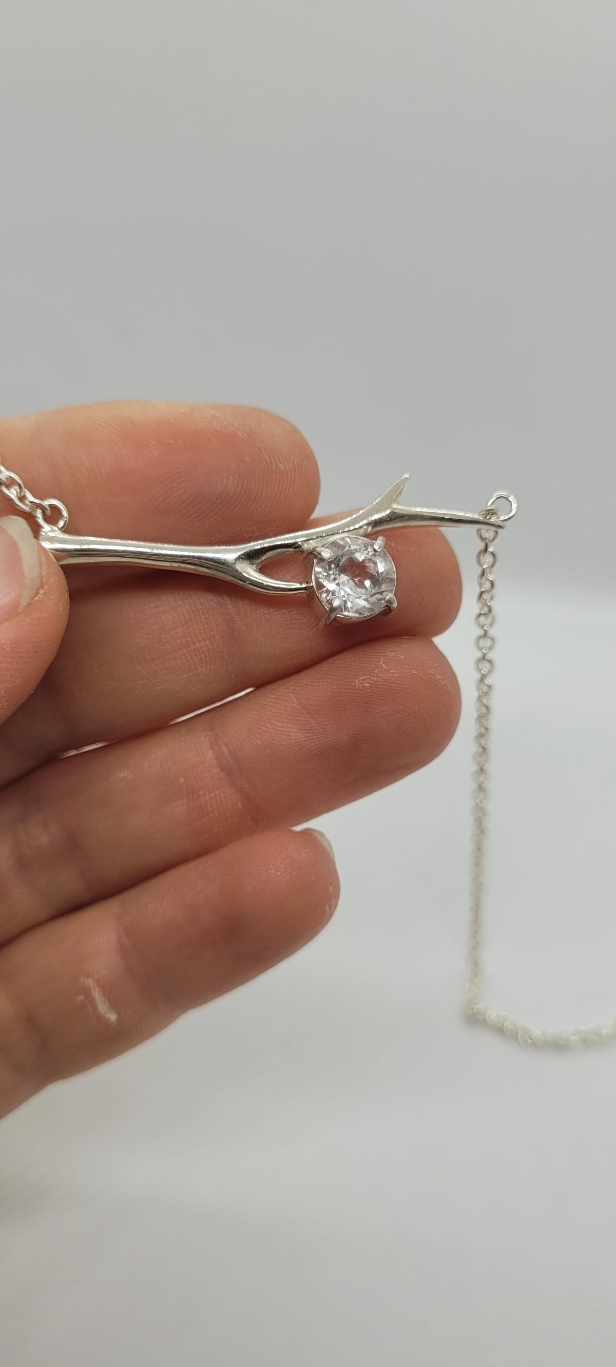 Collier branches et cristal du Lac St Jean