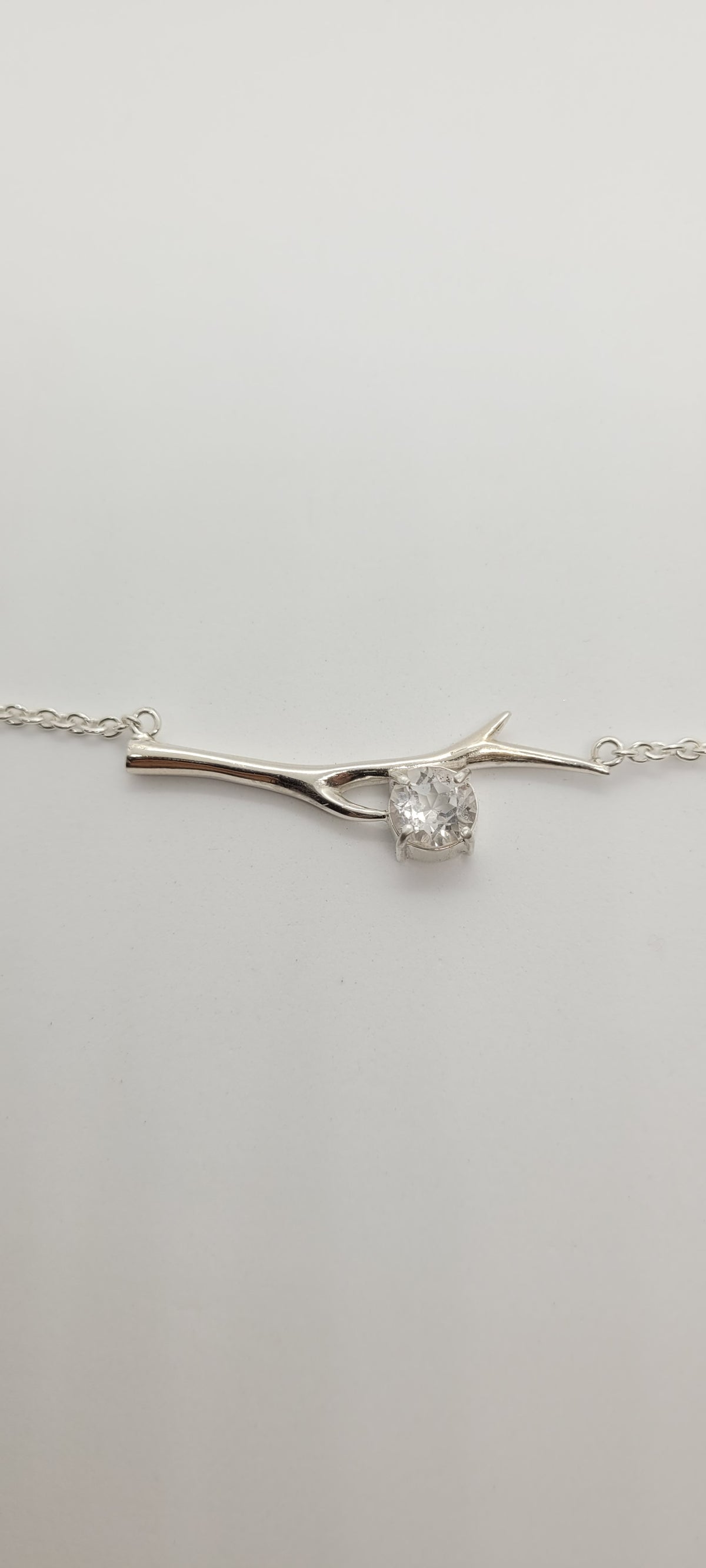 Collier branches et cristal du Lac St Jean