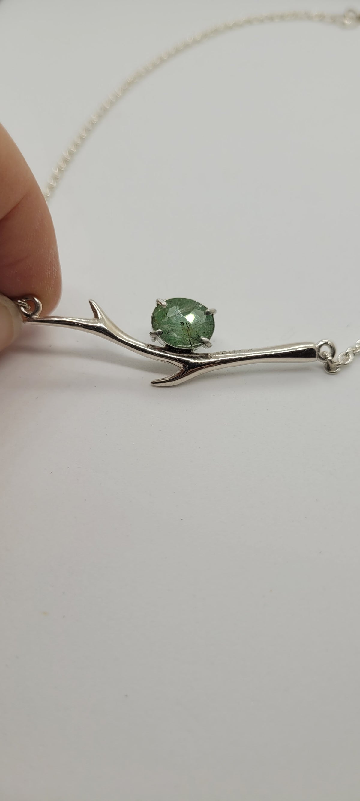 Québec tourmaline and branch necklace